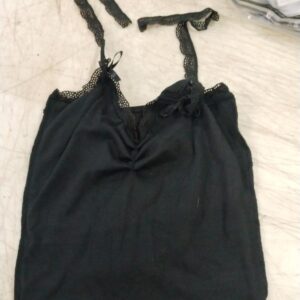 Women Black Colour Cut Sleeve Top Size S
