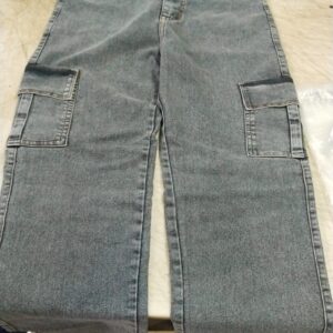 Men Grey Printed Colour 6 Pocket Jeans Size 28
