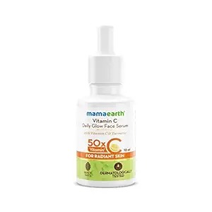 Mamaearth Vitamin C Daily Glow Face Serum For Men Women Vitamin C Serum With 50X Vitamin C 10Ml