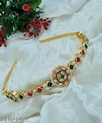 Infi Gold Plated Flower Design Hair Bandmathapatti For Womengirls