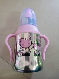 Stainless Steel Newborn Feeding Bottle Anticolic Nipple Foodgrade Ss 304 Material