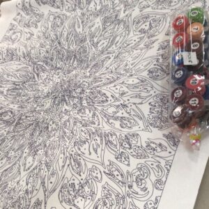 Coloring Page With Set Of 24 Water Colors