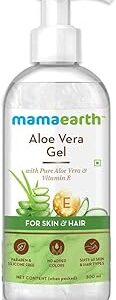 Mamaearth Aloe Vera Gel For Skin Hair With Pure Aloe Vera Vitamin E 300 Ml
