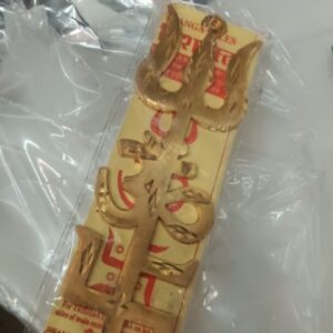 Matal Om Trishul Swastik Trishakti Yantra Doorwall Hanging