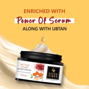 Detan Glow Night Cream Ubtan With Power Of Serum 100G