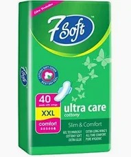 7 Soft Ultra Care Cottony 40 Pads Size Xxl
