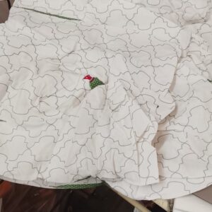 White Colour Floral Printed Double Bedsheet And 2 Pillow Cover