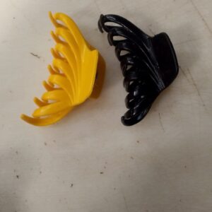 Black And Yellow Hair Clutcher For Women Pack Of 2