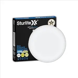 Sturlite Lexxo 22W 3In1 Round Led Surface Light Warm Neutral Cool White Color