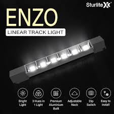 Sturlite Enzo Linear Track Light 12 W 3 In 1 Cool Warm Neutral White Color