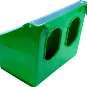 Green Color Plastic Frame And Green Window Bird Feeder 2 Pcs