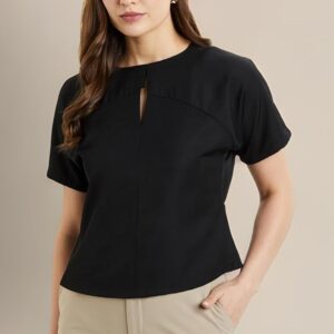 Symbol Black Color Women Blouse Size Xl