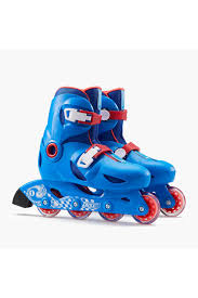 Oxelo Red Fabric Play 3 Inline Skates Shoes Size 18 To 19 Cm