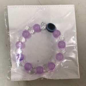 Purple White Beads Bracelet For Women 1Pc