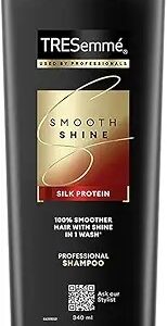 Tresemme Smooth Shine Shampoo With Vitamin H Silk Protein For Salon Silky Smooth Hair Provides Moisture Shine 340 Ml