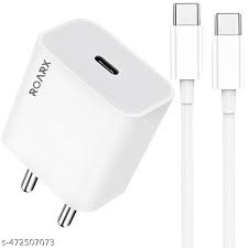 Roarx White C To C Type Adapter With Usb Cable 20W