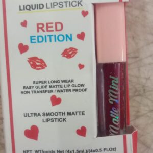 Red Edition Liquid Matte Mini Lipstick 5Ml Pack Of 4