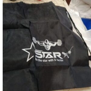 Star Printed Black Color Gym Accessories Bag