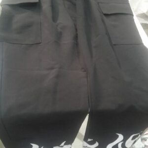 Shein Mens Black White Cargo Track Pant Size 30