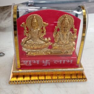 Awesome Craft Gold Colour Lord Ganesha And Maa Lakshmi Idol 10 Cm