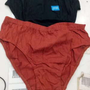 Womens Cotton Panty Black And Brown Pack Of 2 Size Xl