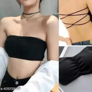 Black Color Padded Without Strip Sports Bra Size S