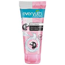 Everyuth Naturals Anti Pollution Pink Clay Charcoal Face Wash 150 G