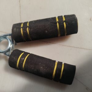 Gym Hand Gripper With Foam Grip Steel Spring Black And Yellow