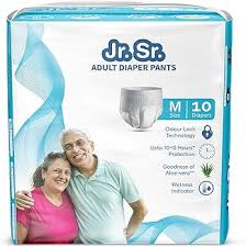 Jr Sr Adult 10 Diapers Pants Size M