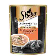 Sheba Chicken With Tuna In Gravy Adult Cat Food 70 Gm