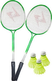 Winmax Badminton Set Of 2 With 3 Shuttles Green