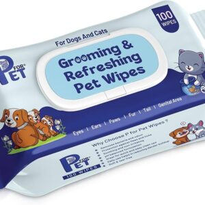 P For Pet Grooming Wet Wipes 100 Count