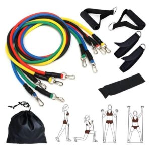 11Piece Resistance Bands Set Heavyduty Workout Bands For Home Gym