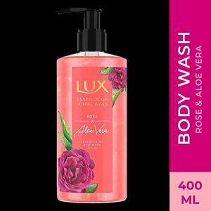 Lux Brightening Body Wash Rose Aloe Vera For Soft Smooth Skin 400 Ml