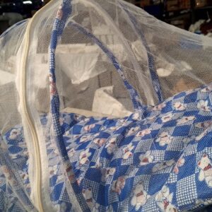 Blue Printed Mosquito Net For Baby