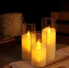 3 Pcs Led Tea Light Candles