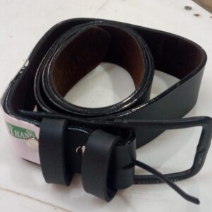 World Hand Mens Party Artificial Leather Belt Black