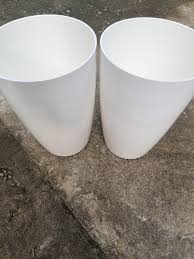 Nitish Planter Flower Pot Tower Plastic Twin Towers Of Beauty Pack Of 2 White