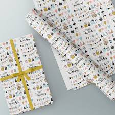 Paperpep Birthday Print Gift Wrapping Paper Multicolour Size 19X29 5 Sheets