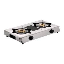 Butterfly Matchless Stainless Steel 2 Burner Gas Stove Silver