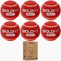 Boldfit Tennis Cricket Ball Red Heavy Tennis Ball For Cricket Pack Of 6