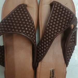 Brown Color Women Slippers Size 5