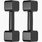 Pvc 3 Kg Dumbbell Pair Set Black Color
