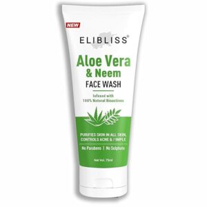 Elibliss Aloe Vera And Neem Refreshing Gel Face Wash 75Ml