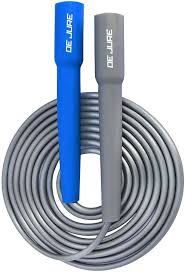 Adjustable Slim Shape Weight Loss Ball Pencil Speed Skipping Rope Blue And Grey Colour