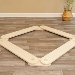 Wudory Wooden Balance Board For Children Balance Toys For Kids 9Pcs Set