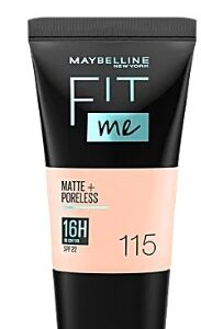 Maybelline New York Fit Me Matte Plusporeless Liquid Foundation 115 Ivory 18 Ml Tube