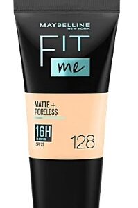 Maybelline New York Fit Me Matte Plusporeless Liquid Foundation 128 Warm Nude 18 Ml Tube