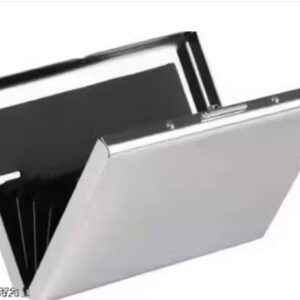 Walletin Silver Slim Stainless Steel Debit Credit Atm Slots 6 Card Holder Color Sliver