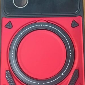 Oppo Reno 12 Pro Back Cover Car Foldable Metal Bracket Sliding Camera Protection Color Red